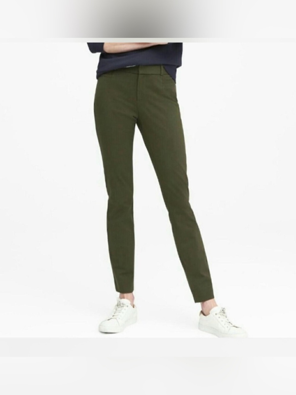 Banana Republic Slim Ankle Pants “Sloan” olive green size 10 petite